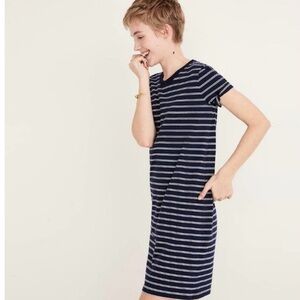Madewell Striped Cotton T-Shirt Dress